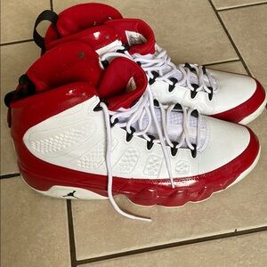 Jordan Red and White Sneakers Athletic Style